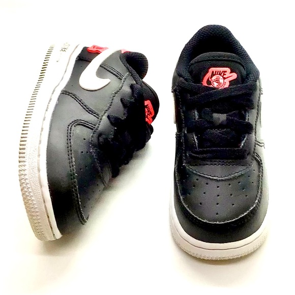 Nike Other - Nike Air Force 1 Worldwide Infant Black Flash Crimson Sneakers